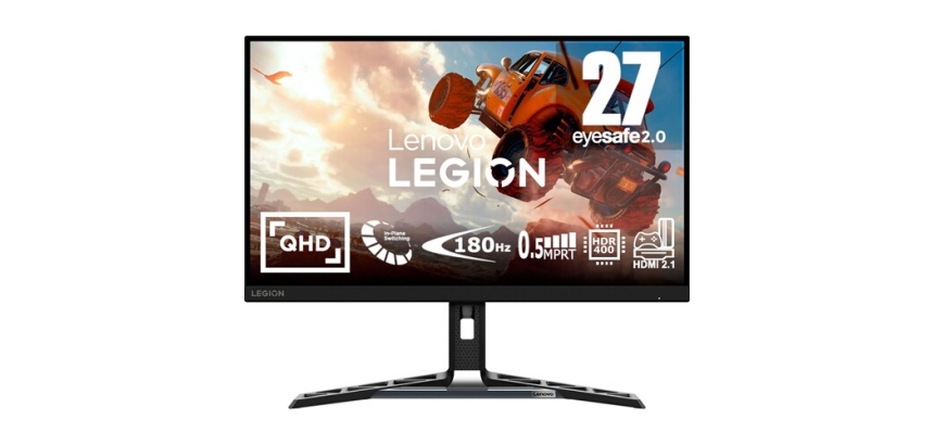 Ecran PC Lenovo LEGION R27qe 27'' QHD IPS 0.5MS MPRT 180HZ 450NITS REGLABLE HAUTEUR, INCLINABLE (TILT, SWIVEL, LIFT,PIVOT)