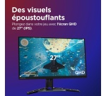 Ecran PC Lenovo LEGION R27qe 27'' QHD IPS 0.5MS MPRT 180HZ 450NITS REGLABLE HAUTEUR, INCLINABLE (TILT, SWIVEL, LIFT,PIVOT)