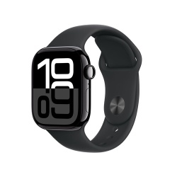 Apple watch Apple Apple Watch Series 10 GPS + Cellular 42mm Boîtier en Aluminium Noir de Jais avec Bracelet Sport Noir - S/M