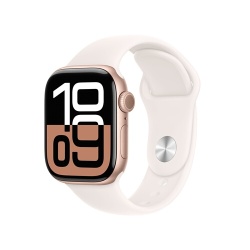 Apple watch Apple Apple Watch Series 10 GPS + Cellular 42mm Boîtier en Aluminium Rose Gold avec Bracelet Sport Rose Tendre - S/M