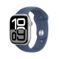 Apple watch Apple Apple Watch Series 10 GPS + Cellular 46mm Boîtier en Aluminium Argent avec Bracelet Sport Denim - M/L
