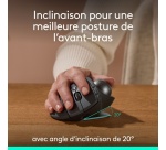 Souris Logitech MX Ergo S trackball sans fil avancée, ergonomique, rechargeable USB-C