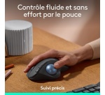 Souris Logitech ERGO M575S trackball sans fil, ergonomique - Graphite