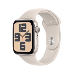 Apple watch Apple Watch SE GPS + Cellular 44mm Boîtier en Aluminium Lumière Stellaire avec Bracelet Sport Lumière Stellaire - M/L version 2024