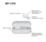 Ecouteurs Sony bluetooth sans fil WF-C510 - Blanc