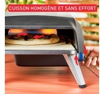 Four à pizza Tefal Gaz - Pizza Pronto - Pierre rotative a 360 - JM412010