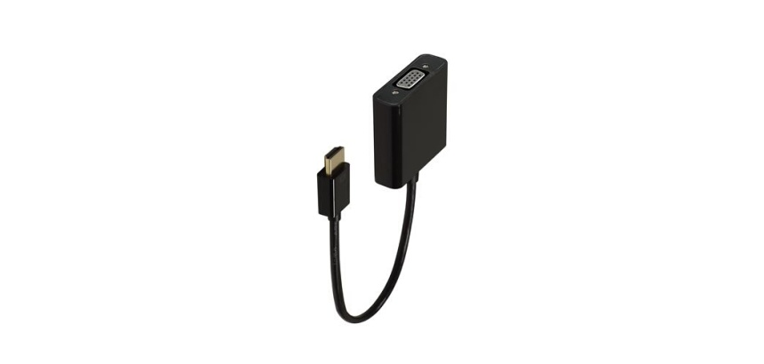 Accessoire TV vidéo Accsup ADAPTATEUR HDMI MALE VERS VGA FEMELLE 20 CM NOIR