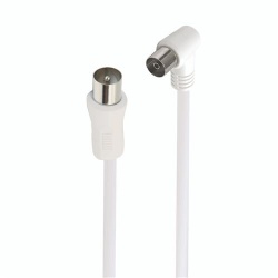 Accessoire TV vidéo Accsup CABLE ANTENNE COAXIAL COUDE 2M BLANC