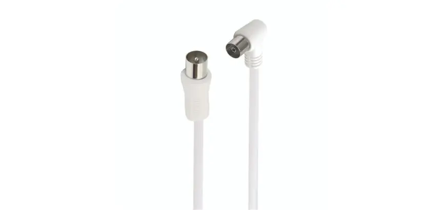 Accessoire TV vidéo Accsup CABLE ANTENNE COAXIAL COUDE 2M BLANC