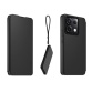 Coque et étui téléphone mobile Made For Xiaomi Etui folio noir avec dragonne amovible pour Redmi Note 13 Pro 5G