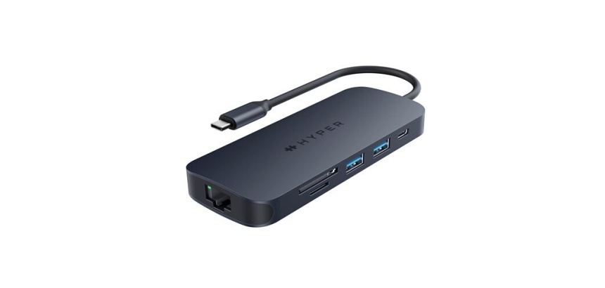 Station d'accueil PC portable Hyper HUB USBC 8 EN 1 ECOSMART GENERATION 2 140 W PD 3.1