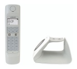 Téléphone sans fil Logicom Telephone fixe design retro repondeur Blanc