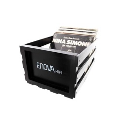 Accessoire platine vinyle Enova Hifi Caisse de stockage pour jusqu''a 120 disques vinyle VBS 120 BL noir