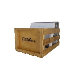 Accessoire platine vinyle Enova Hifi Caisse de stockage pour jusqu''a 120 disques vinyle VBS 120 WD bois