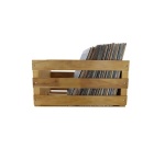 Accessoire platine vinyle Enova Hifi Caisse de stockage pour jusqu''a 120 disques vinyle VBS 120 WD bois