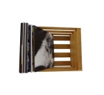 Accessoire platine vinyle Enova Hifi Caisse de stockage pour jusqu''a 120 disques vinyle VBS 120 WD bois