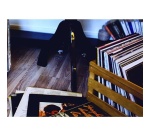 Accessoire platine vinyle Enova Hifi Caisse de stockage pour jusqu''a 120 disques vinyle VBS 120 WD bois