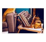 Accessoire platine vinyle Enova Hifi Support posable pour 25 disques vinyle VR 25 WD bois