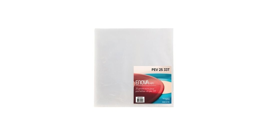 Accessoire platine vinyle Enova Hifi Lot de 25 pochettes pour disques vinyle 33 tours PEV 25 33T