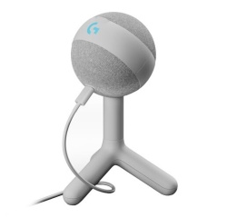 Microphone Logitech G Yeti Orb gaming RVB à condensateur avec LIGHTSYNC pour PC/Mac - Blanc