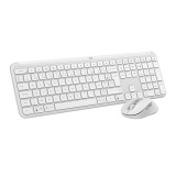Ensemble clavier et souris Logitech Sans fil MK950 Signature Slim, design élégant, saisie et clic discrets - Blanc casse
