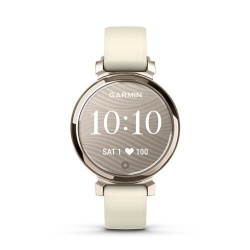 Montre connectée Garmin Lily 2, Cream Gold bracelet silicone blanc coco