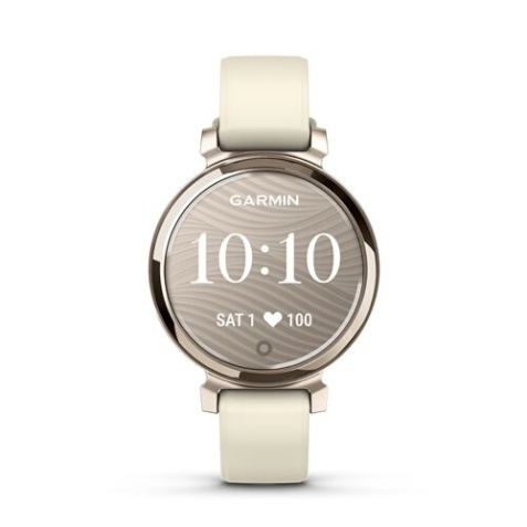 Montre connectée Garmin Lily 2, Cream Gold bracelet silicone blanc coco