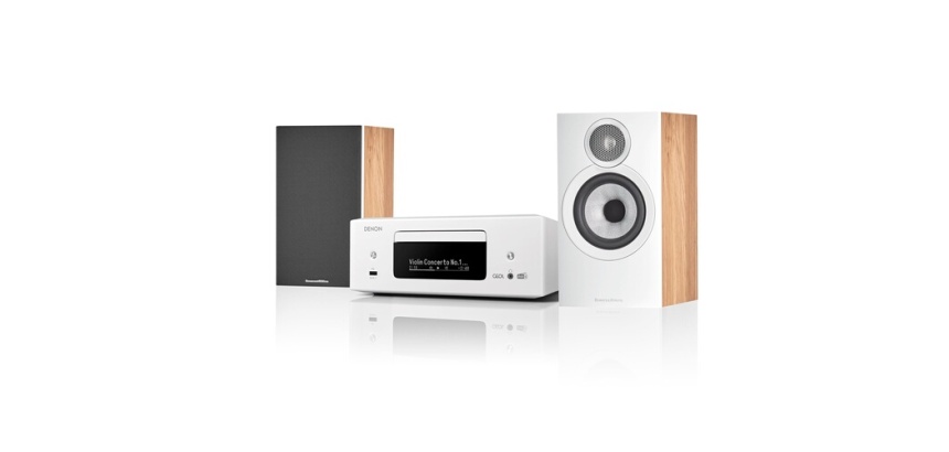 Chaine HiFi Denon Pack RCD-N12DAB et Enceinte Bowers & Wilkins 607 Oak