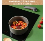 Batterie de cuisine Tefal Lot 6 pieces, Ingenio Renew, Ceramique, Induction, L2609602