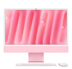 iMac Apple 24" écran retina 4,5K 256Go SSD 16 Go RAM Puce M4 CPU 8 cœurs GPU 8 cœurs Rose
