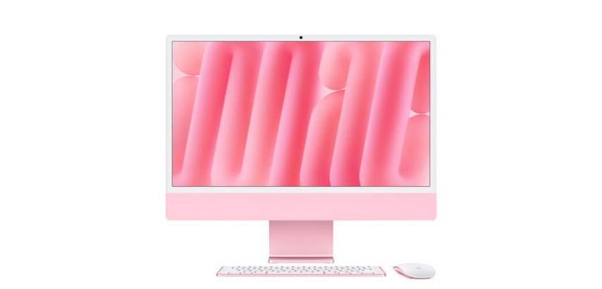 iMac Apple 24" écran retina 4,5K 256Go SSD 16 Go RAM Puce M4 CPU 8 cœurs GPU 8 cœurs Rose