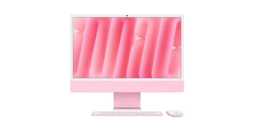 iMac Apple 24" écran retina 4,5K 256Go SSD 16 Go RAM Puce M4 CPU 8 cœurs GPU 8 cœurs Rose