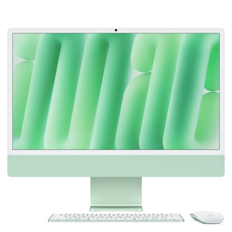 iMac Apple 24" écran retina 4,5K 512Go SSD 24 Go RAM Puce M4 CPU 10 cœurs GPU 10 cœurs Vert