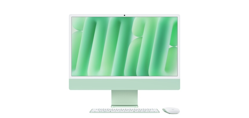 iMac Apple 24" écran retina 4,5K 256Go 16 Go RAM Puce M4 CPU 8 cœurs GPU 8 cœurs Vert