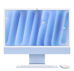 iMac Apple 24" écran retina 4,5K 256Go 16 Go RAM Puce M4 CPU 8 cœurs GPU 8 cœurs Bleu