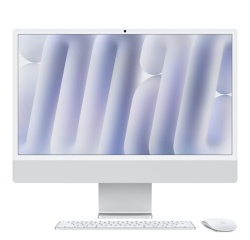 iMac Apple 24" écran retina Verre nano-texturé 4,5K 256Go 16Go RAM Puce M4 CPU 10 coeur GPU 10 cœurs Argent