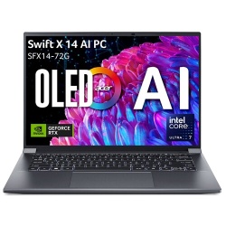PC portable Acer Acer Swift SFX14-72G-70QA 14.5" OLED Intel Core Ultra 7 155H RAm 32 GO LPDDR5X 1 To SSD GeForce RTX 4050
