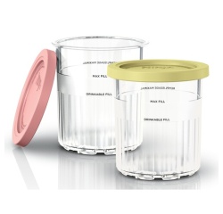 Accessoire de cuisine Ninja Lot de 2 pots compatibles avec CREAMI DELUXE NC501EU