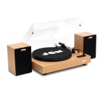 Platine vinyle Jam Bois avec paire d''enceintes