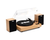 Platine vinyle Jam Bois avec paire d''enceintes