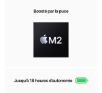 MacBook Apple Air 13" 256 Go SSD 16 Go RAM Puce M2 CPU 8 Cœurs GPU 8 Cœurs Minuit