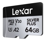 Carte mémoire micro SD Lexar XC 64GO SILVER PLUS