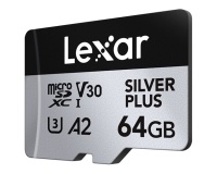 Carte mémoire micro SD Lexar XC 64GO SILVER PLUS