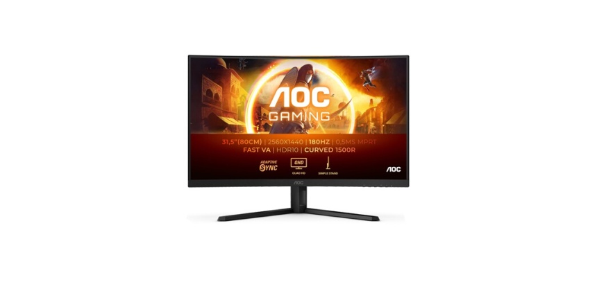 Ecran PC Aoc gaming 32'''' incurve - QHD - VA - 180Hz - 0,5ms - HDR10