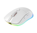 Souris Cherry XTRFY M50 Wireless gaming sans fil RGB - Connectivite filaire, Bluetooth et 2,4 GHz - Blanc