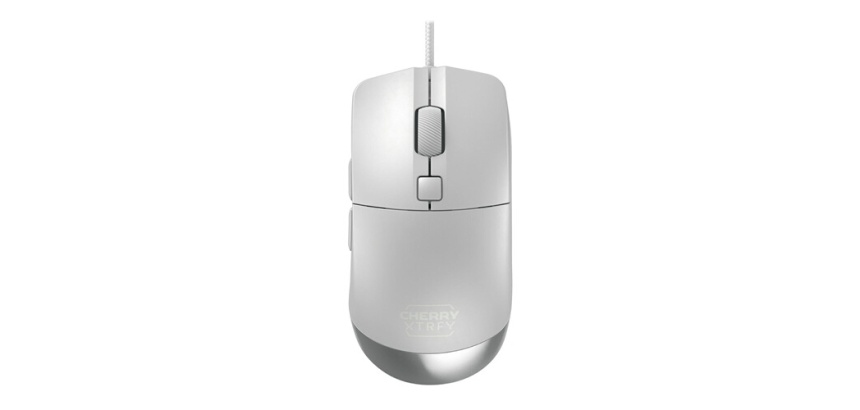 Souris Cherry XTRFY M50 gaming filaire - forme ergonomique - Blanc