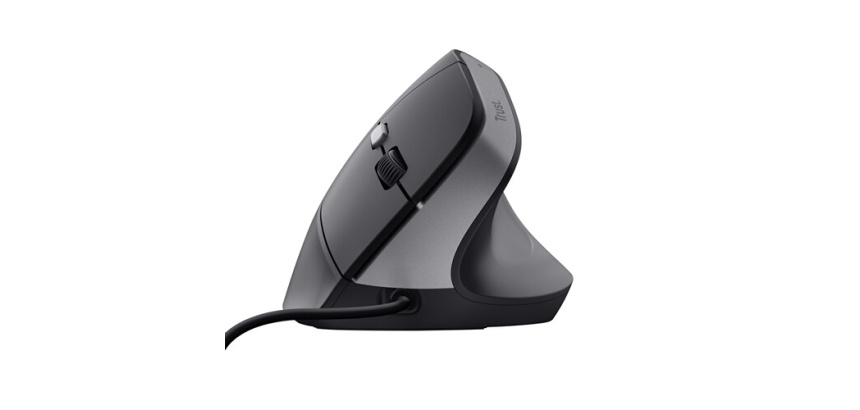 Souris Trust BAYO 2 ergonomique filaire avec un angle vertical optimal pour reduire les tensions au niveau du poignet