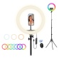 Ring Light Tnb INFLUENCE - Anneau de lumiere LED 14'' RGB + trepied pour studio - blanc/ noir