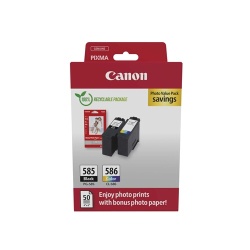 Cartouche d'encre Canon PACK PG-585/CL-586 PVP SEC + PAP 50fxGP-501 10x15cm