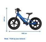 Draisienne électrique Wispeed WIKIDS Bleu 14'' 100W